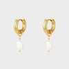 Chunky Pearl Hoops