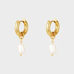 Chunky Pearl Hoops