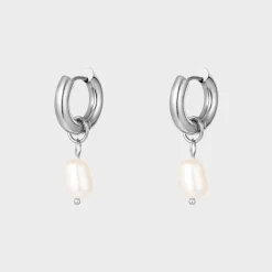 Chunky Pearl Hoops