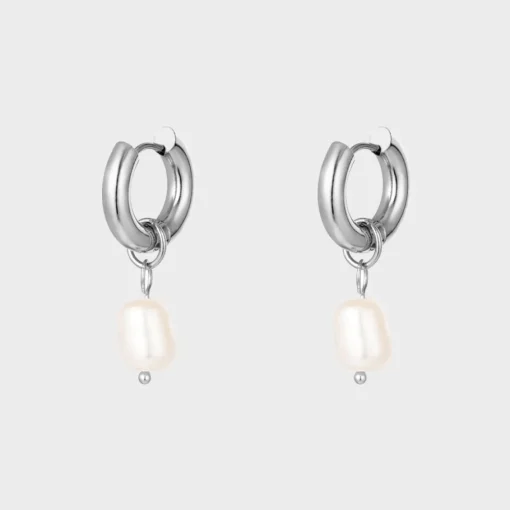 Chunky Pearl Hoops
