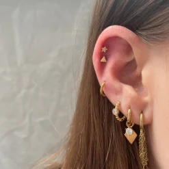 Crystal Triangle Piercing