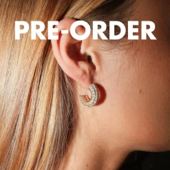 Wide Stone Hoops - Pre-Order