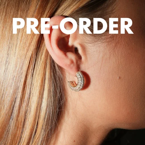Wide Stone Hoops - Pre-Order