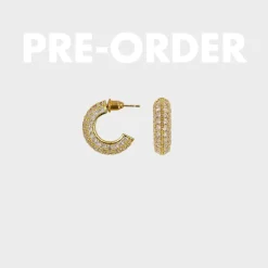 Wide Stone Hoops - Pre-Order