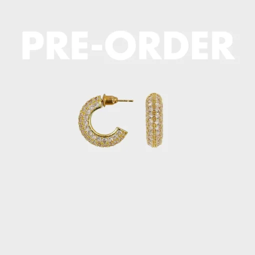 Wide Stone Hoops - Pre-Order